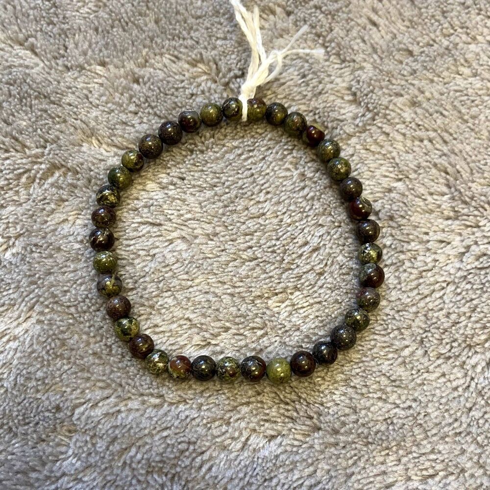Handmade Dragon Blood Jasper Bracelet